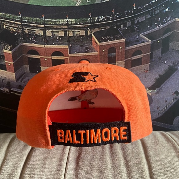Vintage Baltimore Orioles STARTER Strapback Not Snapback Cap Hat 90s - Picture 4 of 7